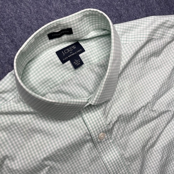 J.Crew Thompson Flex Wrinkle Free Gingham Checkered Shirt - Mens Large - Picture 1 of 7